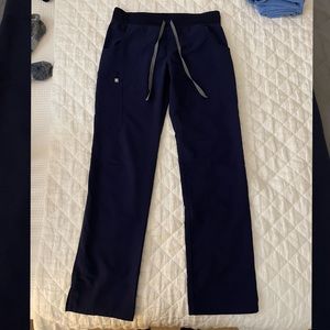 Figs Kade Cargo Scrub Pants - Small Tall, navy blue